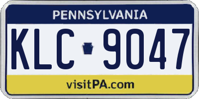 PA license plate KLC9047