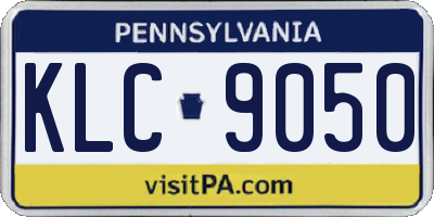 PA license plate KLC9050