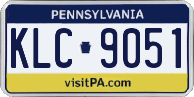 PA license plate KLC9051