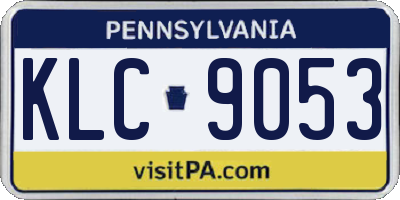 PA license plate KLC9053