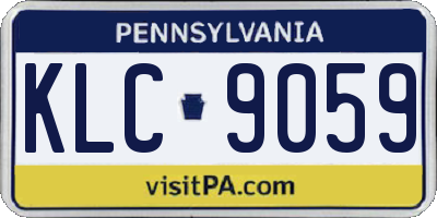 PA license plate KLC9059