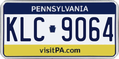PA license plate KLC9064