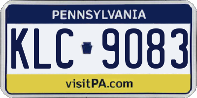 PA license plate KLC9083