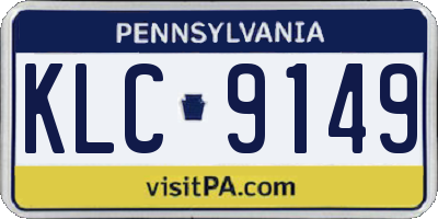 PA license plate KLC9149