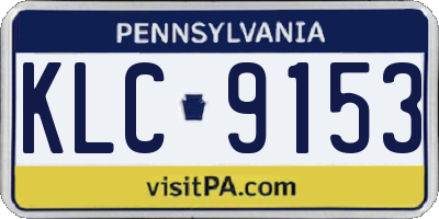 PA license plate KLC9153