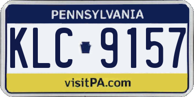 PA license plate KLC9157