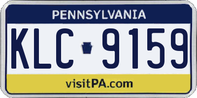 PA license plate KLC9159