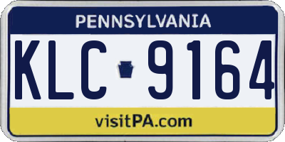 PA license plate KLC9164