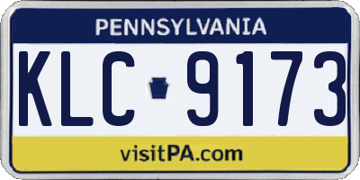 PA license plate KLC9173