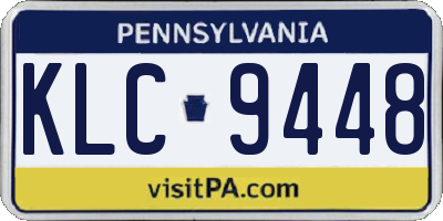 PA license plate KLC9448