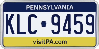 PA license plate KLC9459