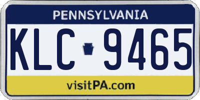 PA license plate KLC9465