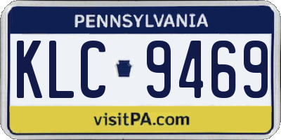PA license plate KLC9469