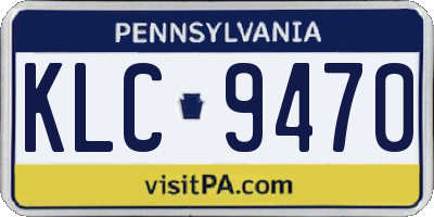 PA license plate KLC9470