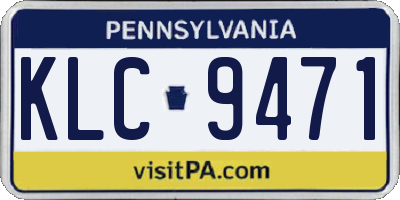 PA license plate KLC9471