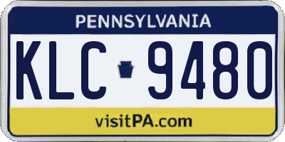 PA license plate KLC9480