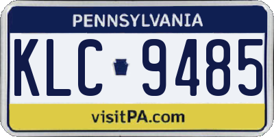 PA license plate KLC9485