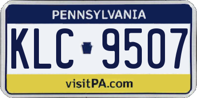 PA license plate KLC9507