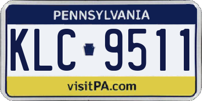 PA license plate KLC9511