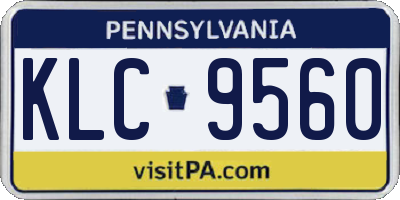 PA license plate KLC9560