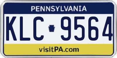 PA license plate KLC9564