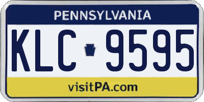 PA license plate KLC9595