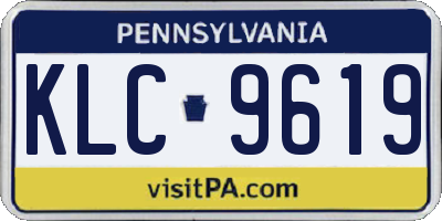 PA license plate KLC9619
