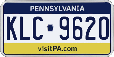 PA license plate KLC9620