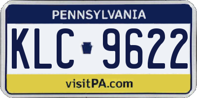PA license plate KLC9622