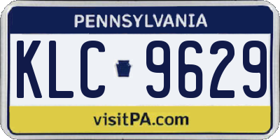 PA license plate KLC9629