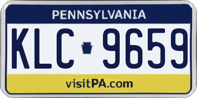 PA license plate KLC9659