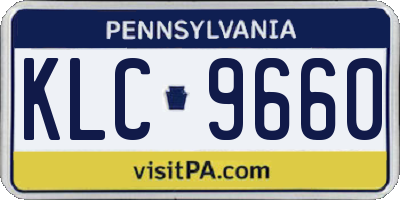 PA license plate KLC9660