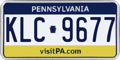PA license plate KLC9677