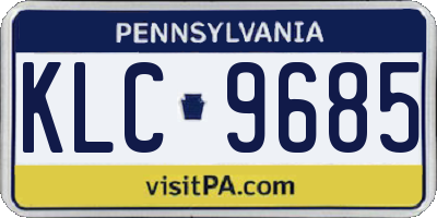 PA license plate KLC9685