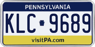 PA license plate KLC9689