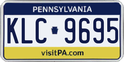 PA license plate KLC9695