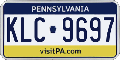 PA license plate KLC9697