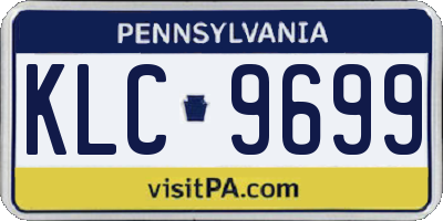PA license plate KLC9699