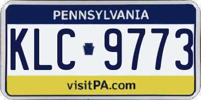PA license plate KLC9773