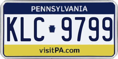 PA license plate KLC9799