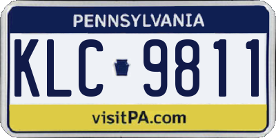 PA license plate KLC9811