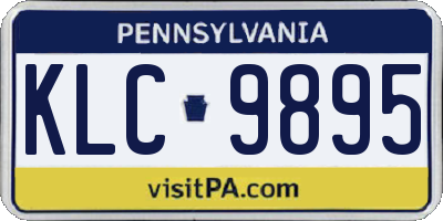 PA license plate KLC9895