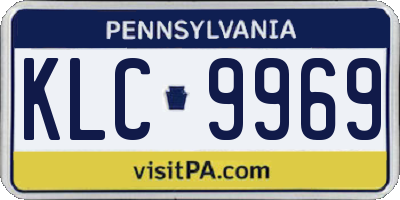 PA license plate KLC9969