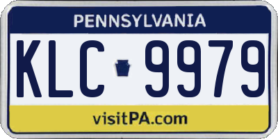 PA license plate KLC9979