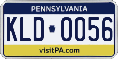PA license plate KLD0056