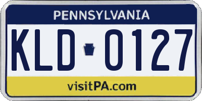 PA license plate KLD0127