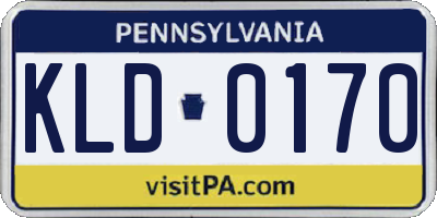 PA license plate KLD0170
