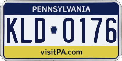 PA license plate KLD0176