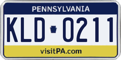 PA license plate KLD0211