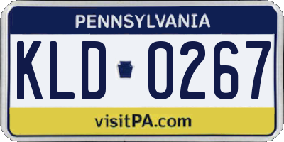 PA license plate KLD0267